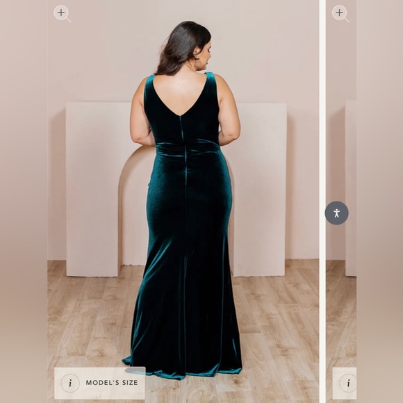 NWT Revelry Dawson Terra Cotta Velvet Dress - Bridesmaid or MoB - Picture 6 of 13